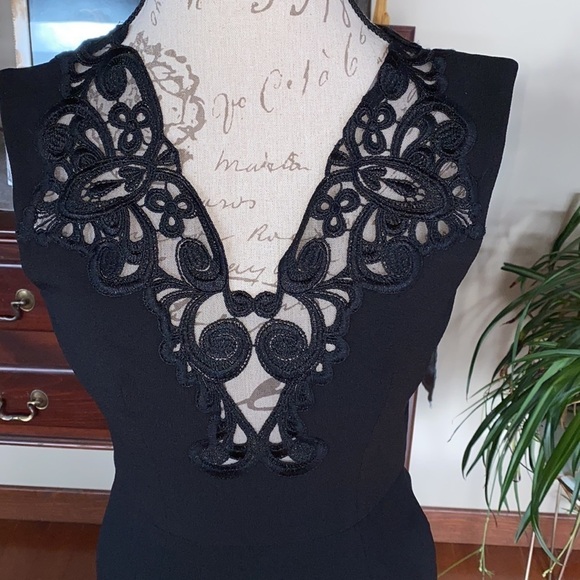 Dress the Population special occasion dress in black Sz s. Lace front flr length - Picture 3 of 6